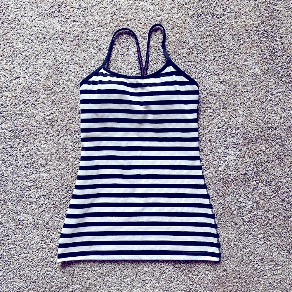 Lululemon Flow Y Tank (Black/White)